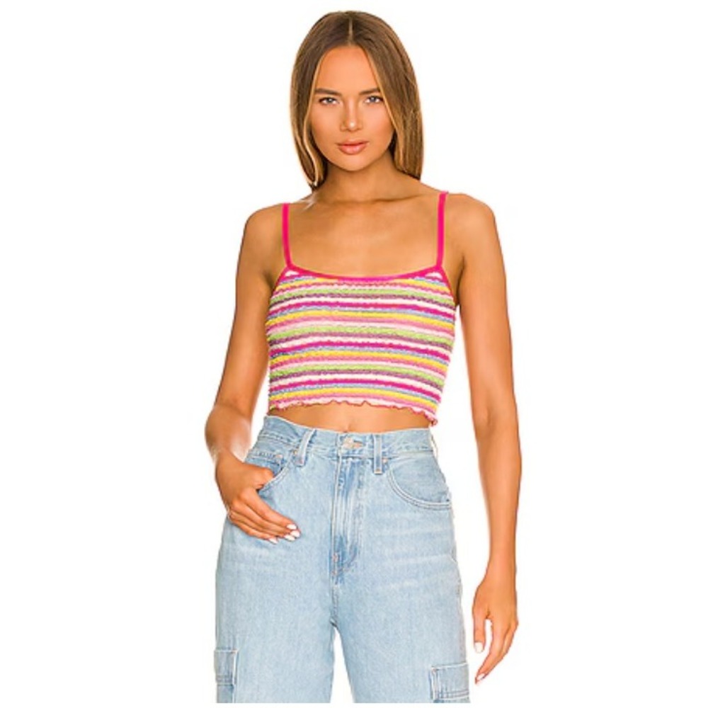 Nwt More to‎ Come Emmalynn Striped Crop Top